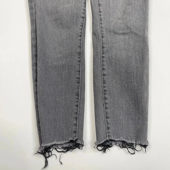 Everlane Raw Hem High Rise Skinny Ankle Jeans Faded Black 25 - Picture 10 of 12